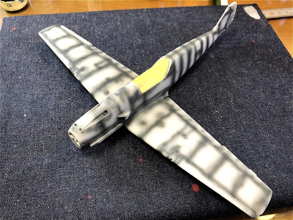 ＜Bf109 E-3 製作記＞ パネルライン吹き