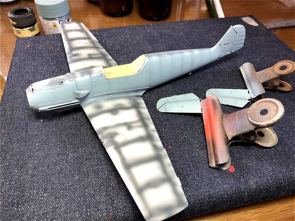 ＜Bf109 E-3 製作記＞ RLM65を吹く