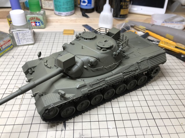 ＜LEOPARD 1 製作記＞ 早速塗ってみた