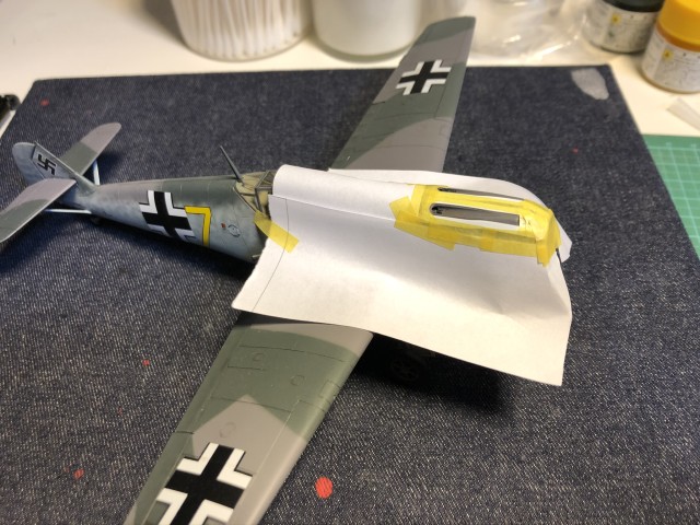 <Bf109 T-2 製作記> カウルのマスキング