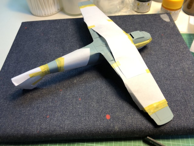 <Bf109 E-4/B 製作記> 識別色の塗装