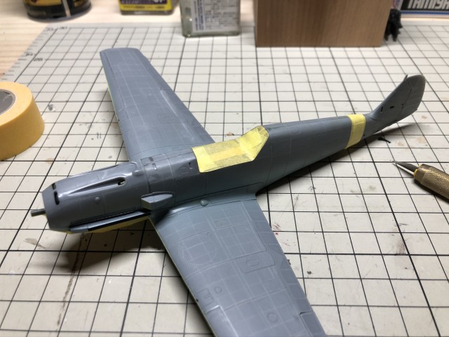 <Bf109 E-4/B 製作記> 再びマスキング