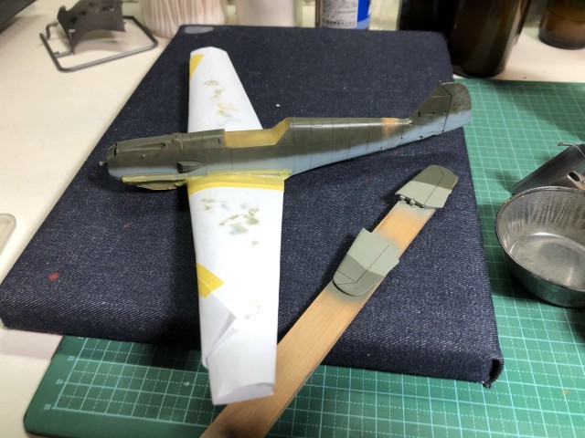 <Bf109 E-4/B 製作記> 迷彩の補正部分