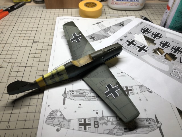 <Bf109 E-4/B 製作記> 翼の位置決め