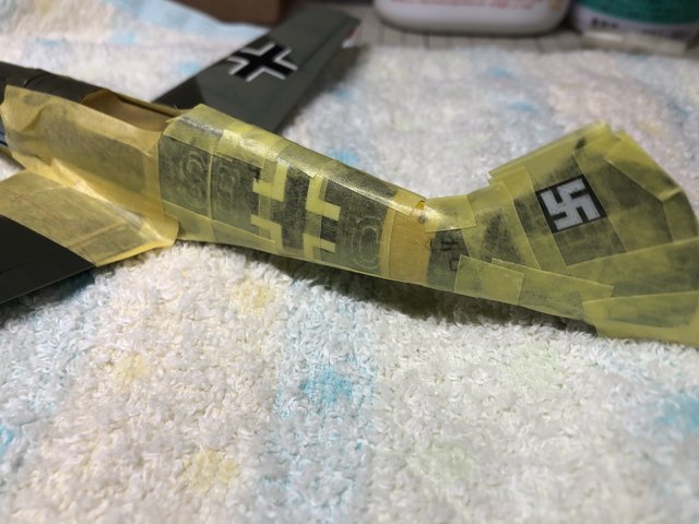 <Bf109 E-4/B 製作記> マスキング作業2