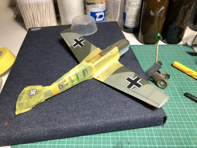 <Bf109 E-4/B 製作記> マスキング作業3