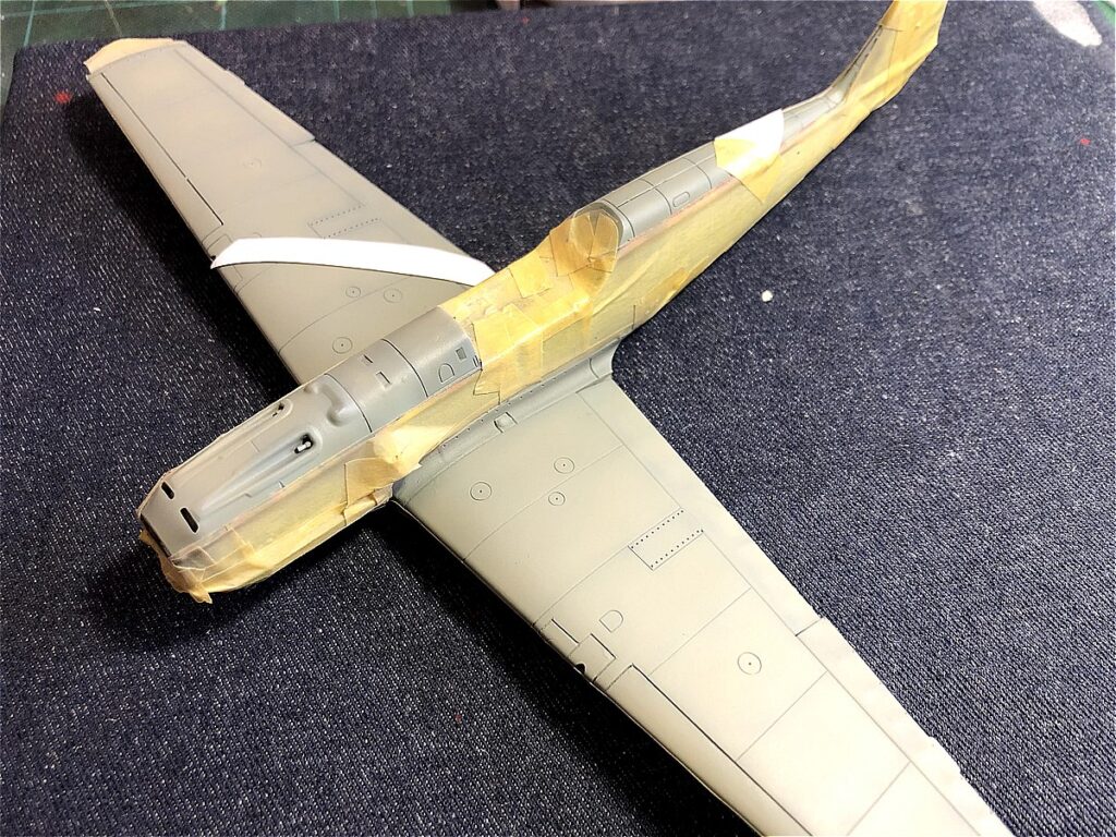＜Bf109 E-3 製作記＞ 主翼のマスキング