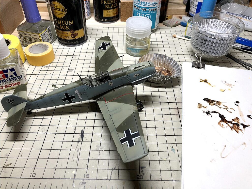 ＜Bf109 E-3 製作記＞ 軽く汚し