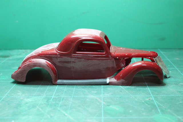 ＜1936 Ford Coupe 製作記＞ 形状確認_セクショニング後